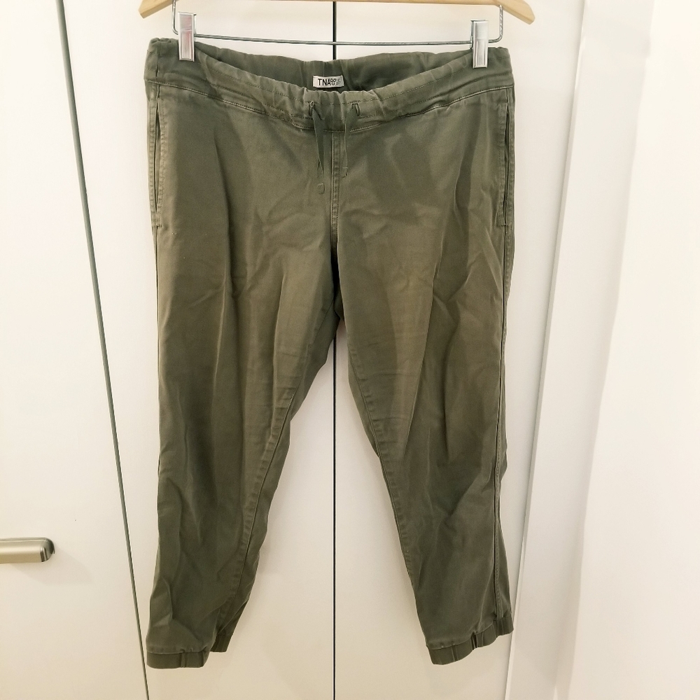 TNA Aritzia | Olive Green Drawstring Pants Joggers